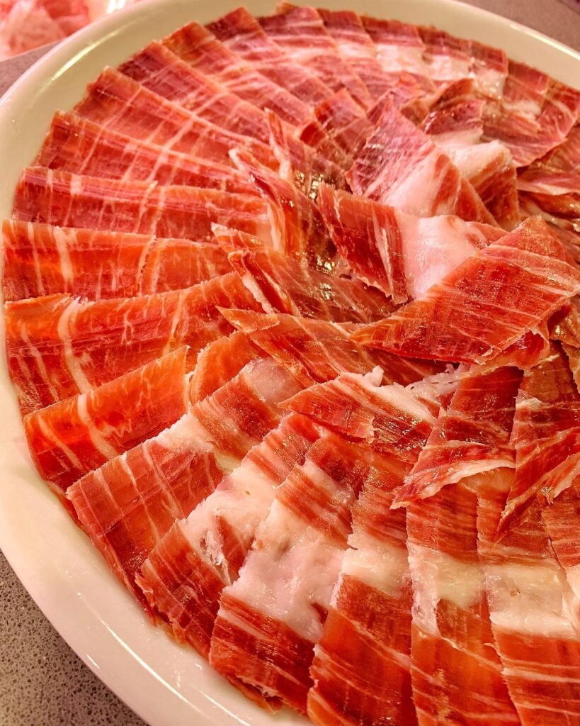 detalle plato de jamón