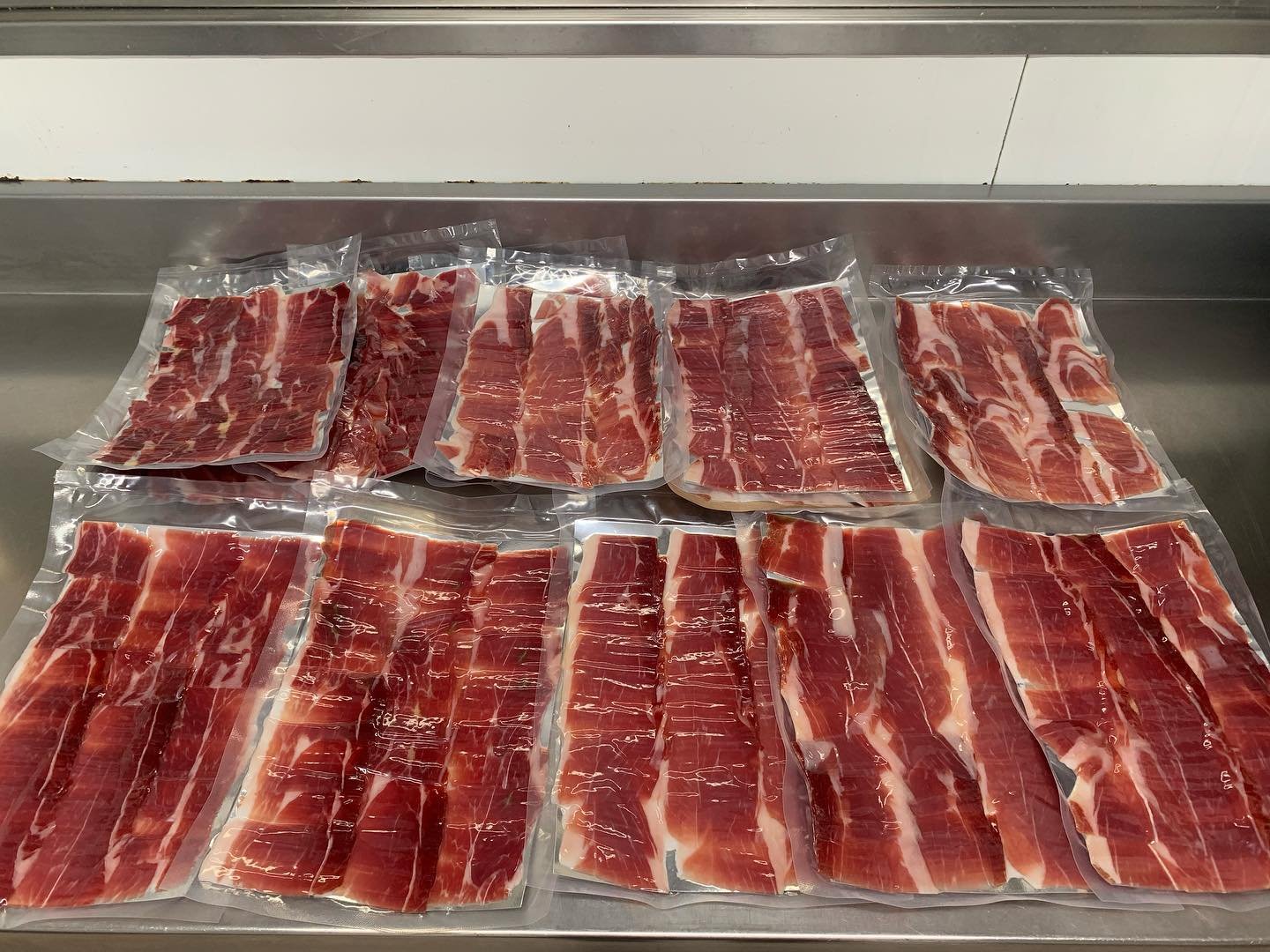 paletas de jamón ibérico envasadas al vacío